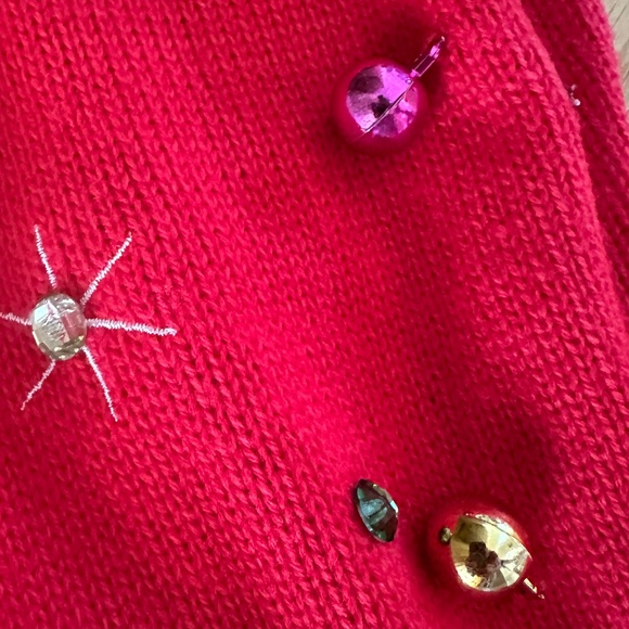 Holiday Time Oh What Fun Christmas Sweater Bells Sequins Size Large Womens - Picture 8 of 13